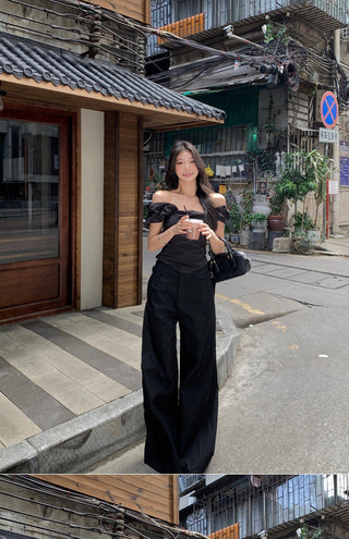 off-shoulder tight tops