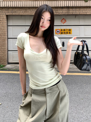 wide-leg draping trousers