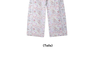 floral wide-leg pants