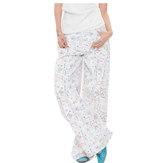 floral wide-leg pants