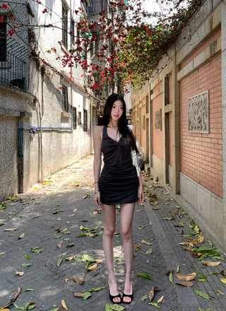 halter spaghetti dress skirt