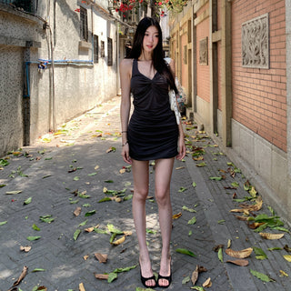 halter spaghetti dress skirt