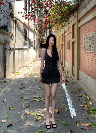 halter spaghetti dress skirt