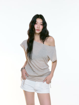 white denim shorts