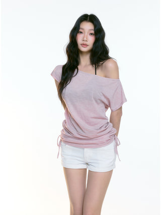 white denim shorts