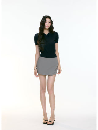 V-neck knit top