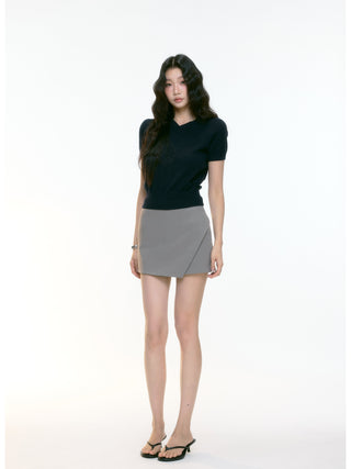 V-neck knit top