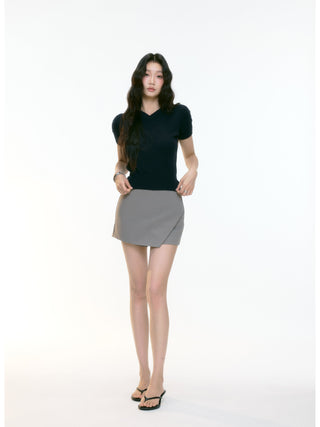 V-neck knit top