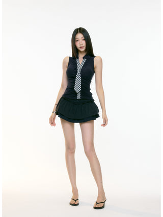 slim sleeveless vest