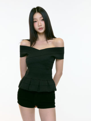 luxury off-shoulder top
