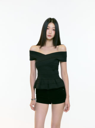 luxury off-shoulder top