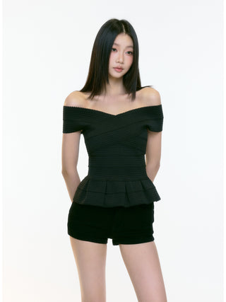 luxury off-shoulder top