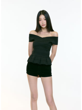 luxury off-shoulder top
