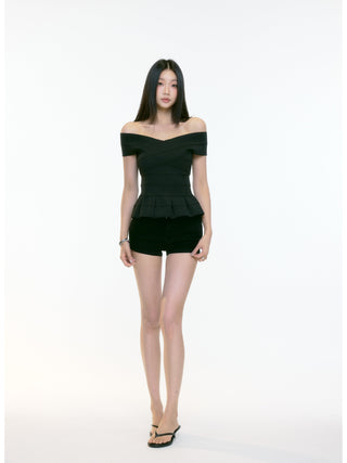 luxury off-shoulder top