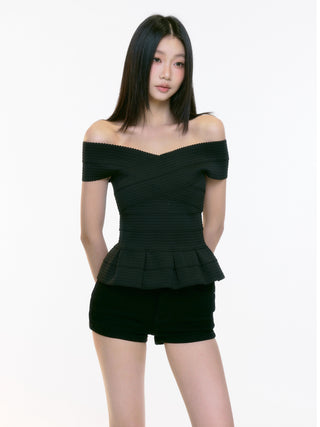 luxury off-shoulder top