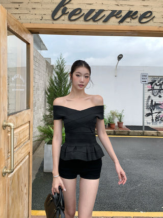 luxury off-shoulder top