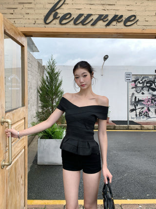luxury off-shoulder top