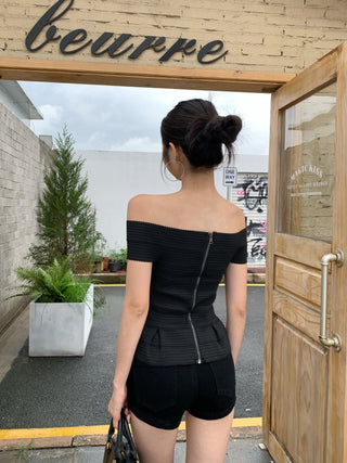 luxury off-shoulder top