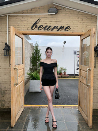 luxury off-shoulder top