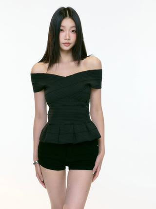 luxury off-shoulder top