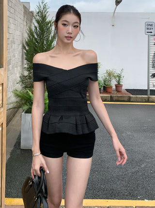 luxury off-shoulder top