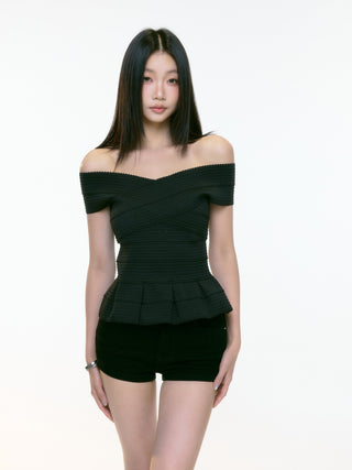luxury off-shoulder top