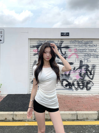 hollow shoulder Top