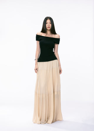 mesh long skirt