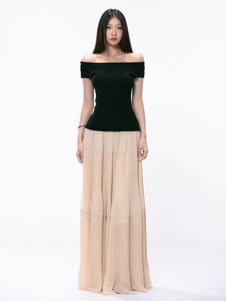 mesh long skirt