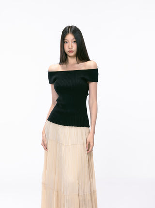 mesh long skirt