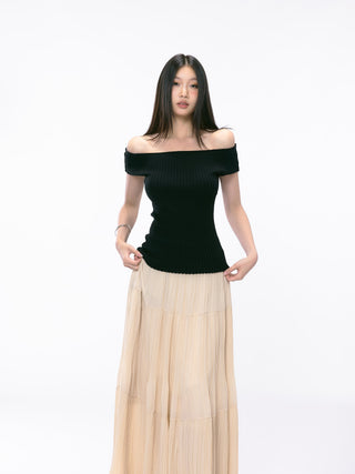 mesh long skirt