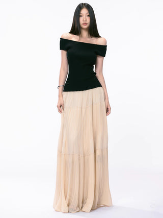 mesh long skirt
