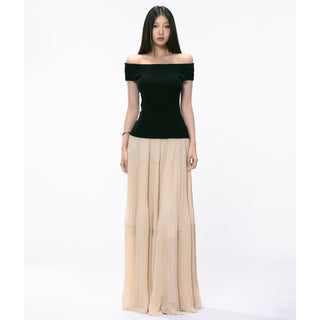 mesh long skirt