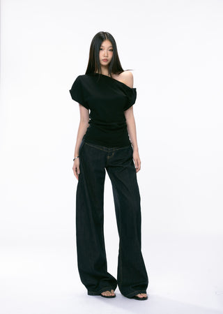 black strapless top