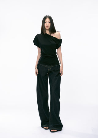 black strapless top