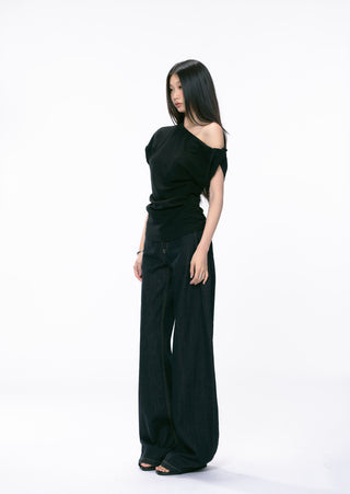 black strapless top