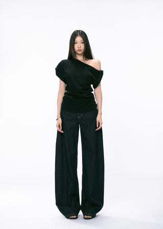 black strapless top