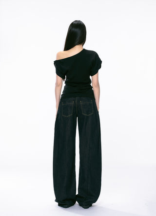 black strapless top