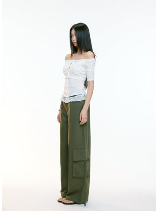 wide-leg overall pants