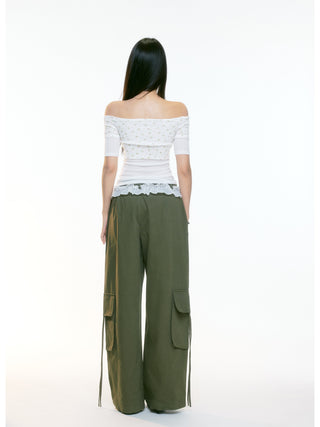 wide-leg overall pants