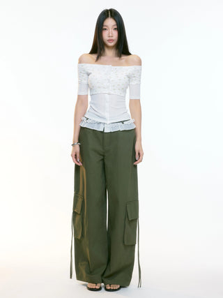 wide-leg overall pants