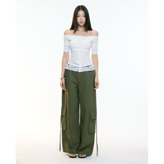 wide-leg overall pants