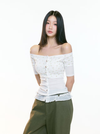 white off-shoulder Top