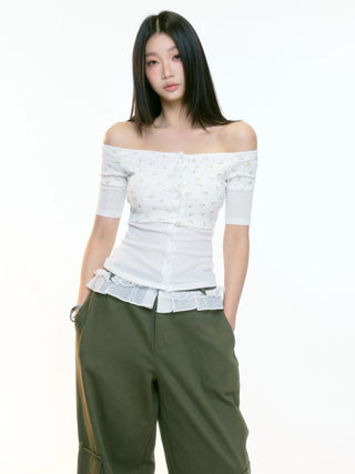 white off-shoulder Top