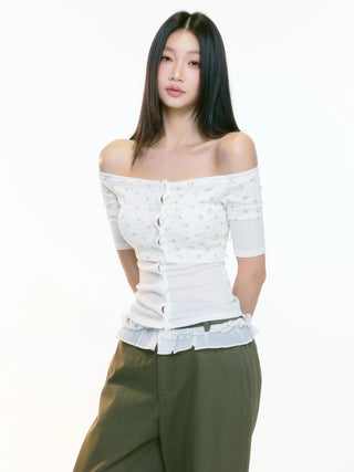 white off-shoulder Top