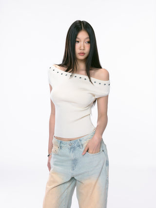 strapless knit top