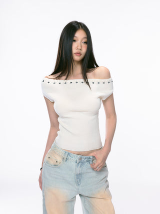 strapless knit top