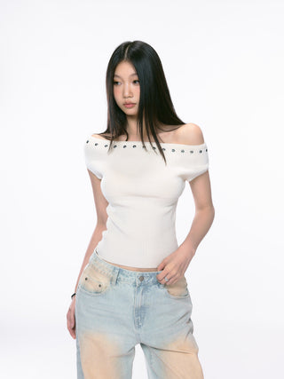strapless knit top