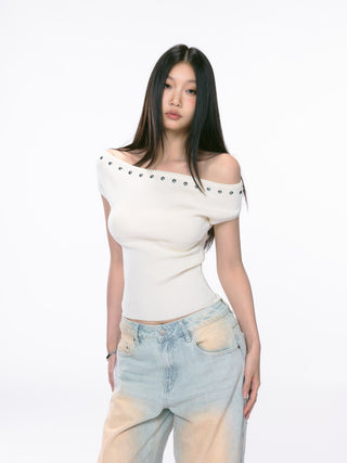 strapless knit top