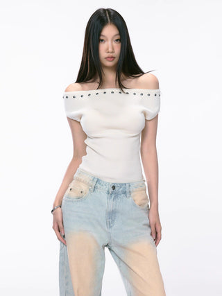 strapless knit top